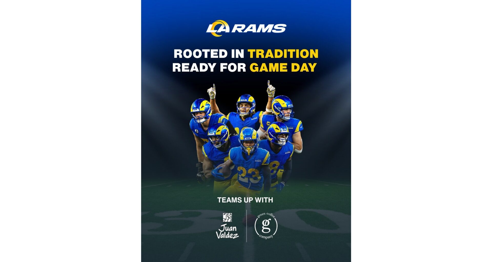 Green Coffee Company and Los Angeles Rams Announce New Multi-Year Partnership to Make Juan Valdez® the Official Coffee of the Rams