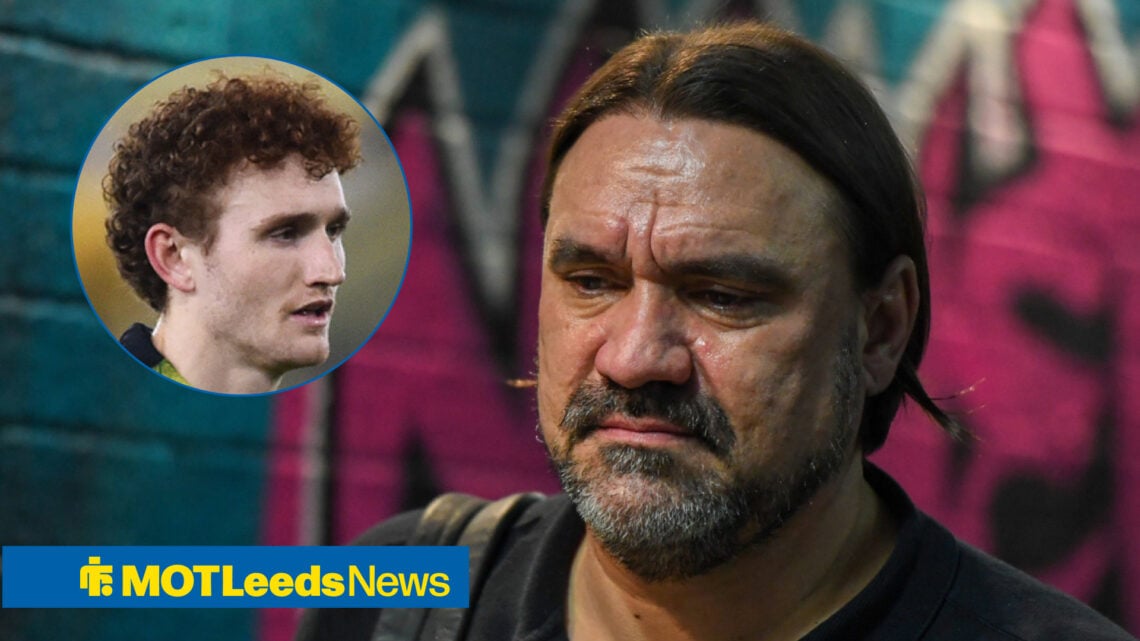 Leeds United manager Daniel Farke and Norwich City striker Josh Sargent