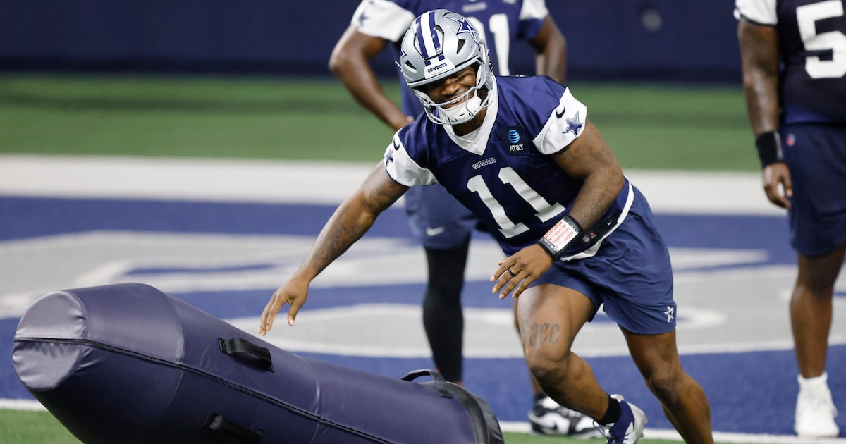 Cowboys’ Micah Parsons says focus is unshaken while talking contract wait at hometown camp