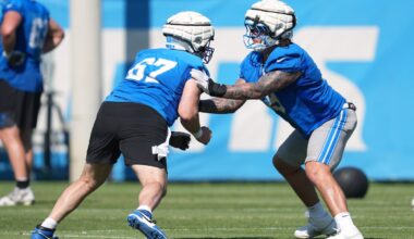 Detroit Lions offensive line a work in progress after offseason shakeup