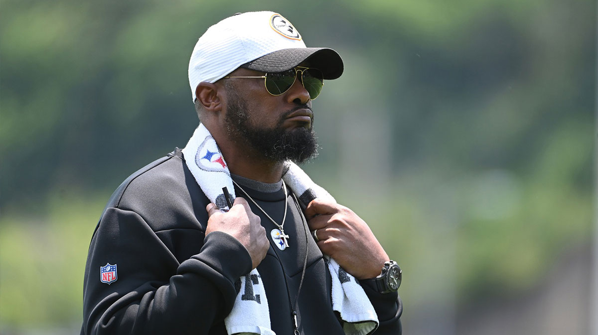 Pittsburgh Steelers head coach Mike Tomlin during minicamp at their South Side facility.
