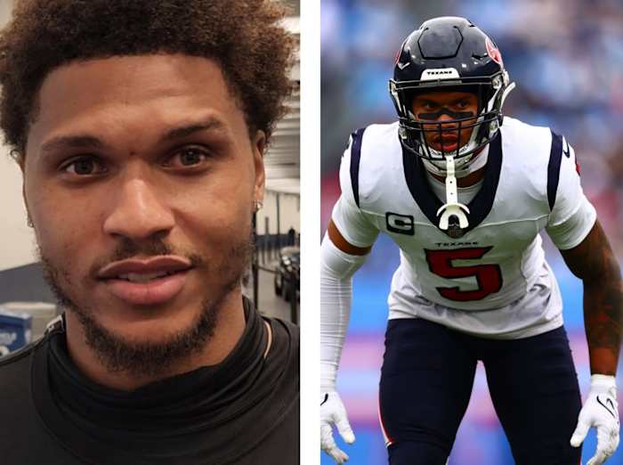 Texans’ Jalen Pitre delivers pick-six of C.J. Stroud throw, defense excels, offensive line shuffle takes new turn