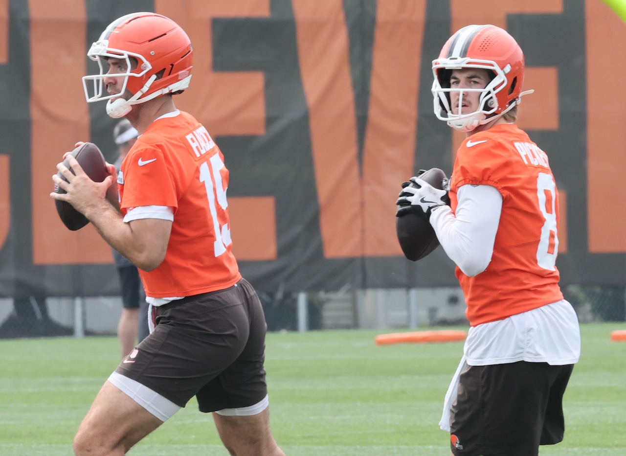 Which Browns quarterback has the edge heading into training camp? Hey, Mary Kay!