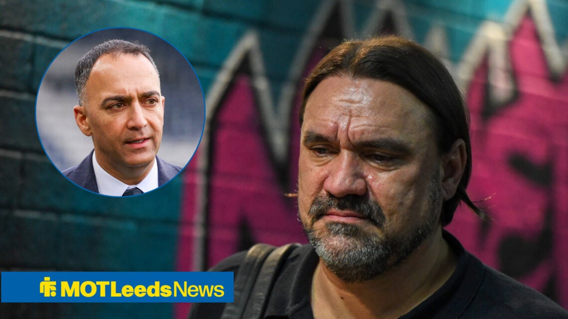 Leeds United manager Daniel Farke and 49ers Enterprises chief Paraag Marathe