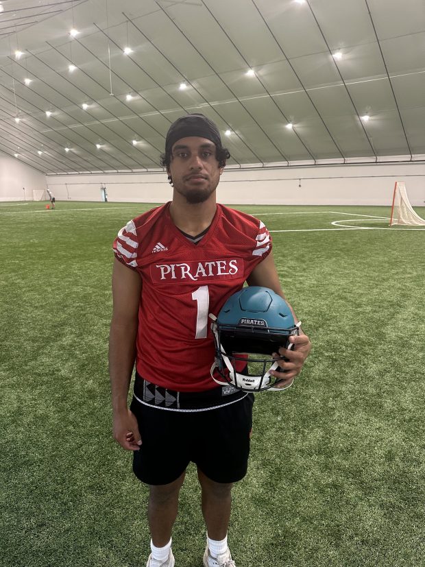 Former University of Maryland star quarterback Taulia Tagovailoa is now a member of the Lowell-based Massachusetts Pirates. (Jason Cooke photo)
