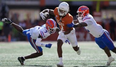 Texas receiver Isaiah Bond improves to 4.34, Bills dinner, private workout Friday, plus Browns, Packers, Bills visits