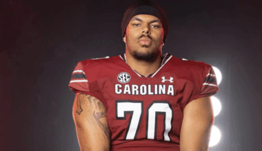 South Carolina football commitment Kamari Blair with head coach Shane Beamer. Photo credit: Kamari Blair