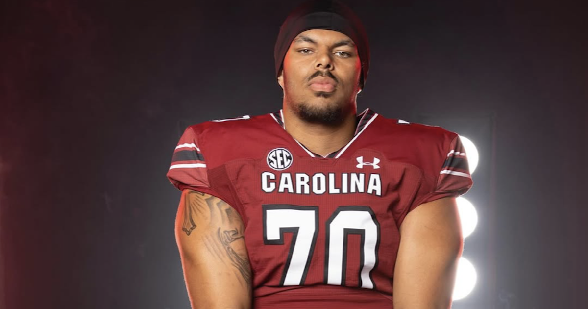 South Carolina football commitment Kamari Blair with head coach Shane Beamer. Photo credit: Kamari Blair