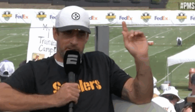 Pittsburgh Steelers fans erupt in curse-laden chants as raucous Aaron Rodgers appearance on Pat McAfee roadshow spills over