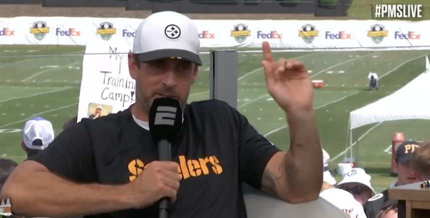 Pittsburgh Steelers fans erupt in curse-laden chants as raucous Aaron Rodgers appearance on Pat McAfee roadshow spills over