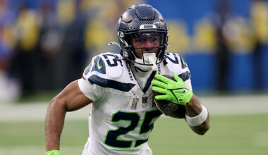 Seattle Seahawks Kenny McIntosh 2025 Rams...