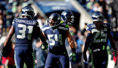 Seattle Seahawks Richard Sherman Bobby Wagner Kam Chancellor 2015 NFC Championship Game...