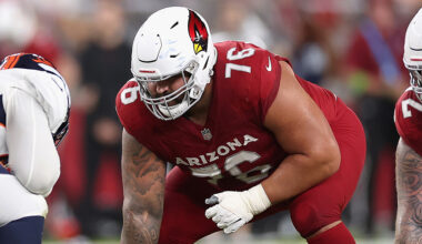 Seattle Seahawks free agent target Arizona Cardinals right guard Will Hernandez 2023...