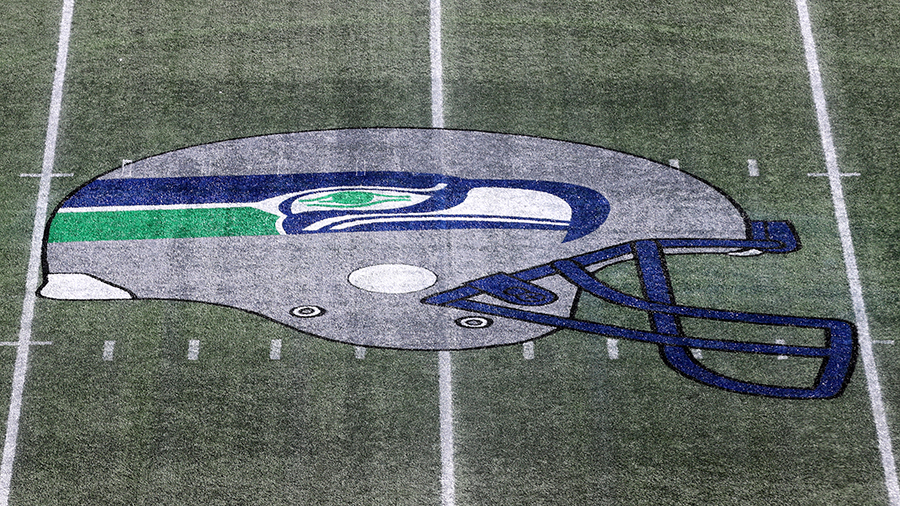 Seattle Seahawks throwback silver helmet 2023 game...