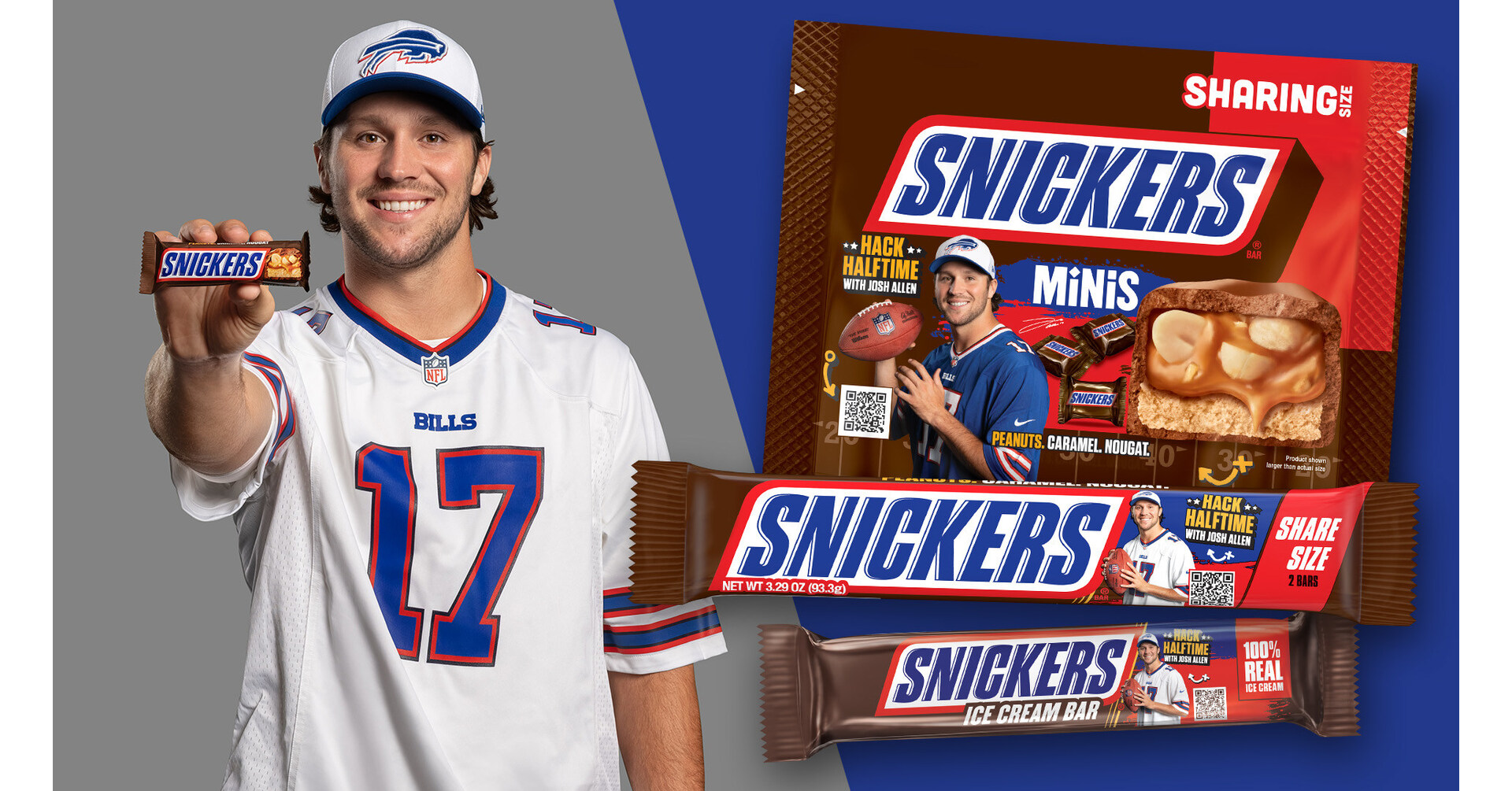 SNICKERS® DRAFTS JOSH ALLEN TO SATISFY HALFTIME HUNGER, ONE BITE AT A TIME