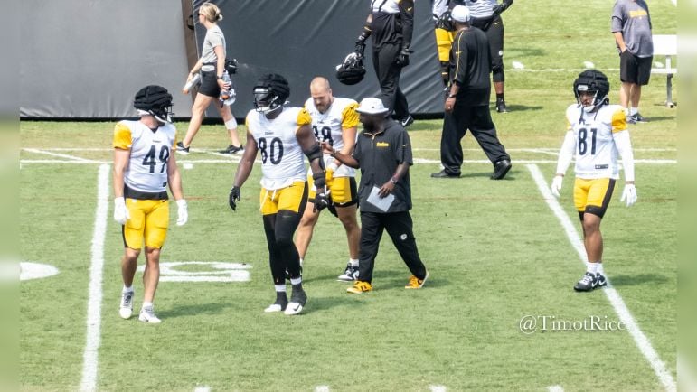 Jonnu Smith Pat Freiermuth Darnell Washington MyCole Pruitt Matt Sokol tight ends Steelers training camp