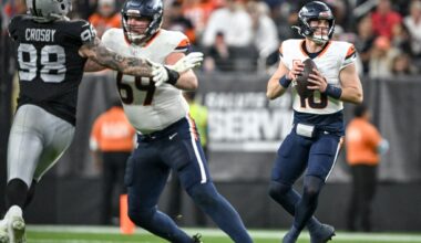 Broncos' Mike McGlinchey leaves practice early ahead of training camp
