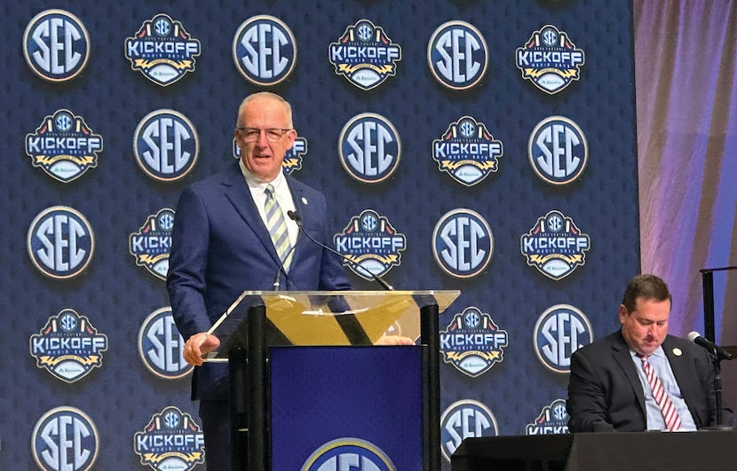 SEC Commissioner Greg Sankey discusses the annual conference highlights with Chief Public...