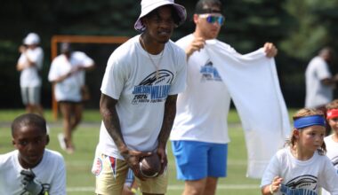 Hundreds of kids turn out for Lions WR Jameson Williams’ youth football camp at ND Prep – The Oakland Press