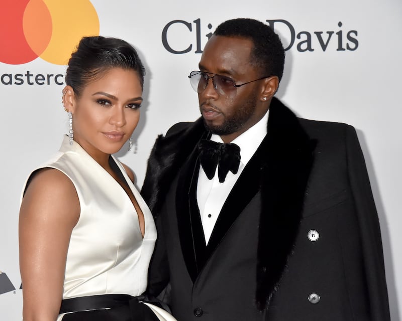Cassie (L) and recording artist Sean "Diddy" Combs in 2018.