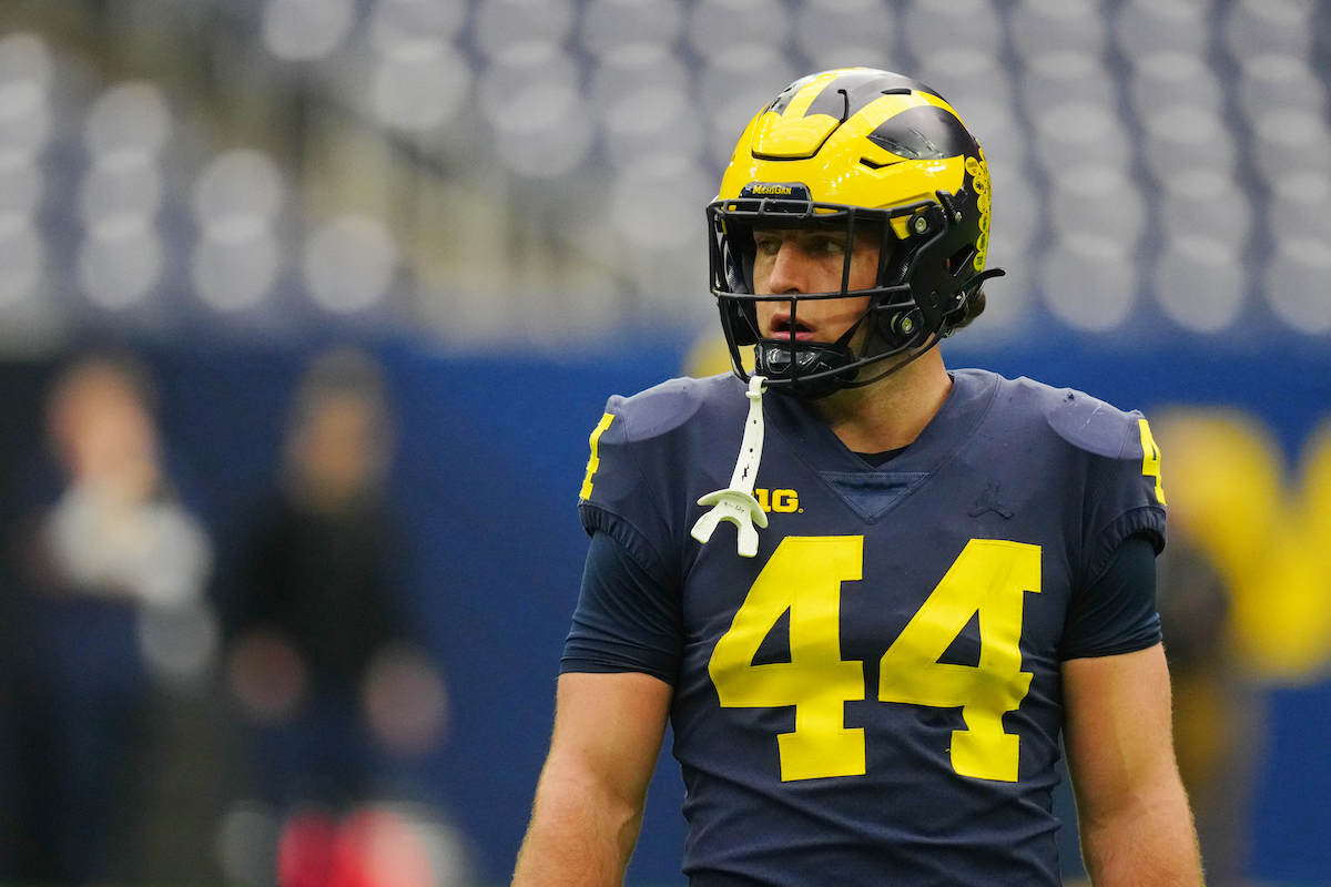 Michigan freshman tackle Blake Frazier. Photo Credit: (Blake Frazier/Twitter)