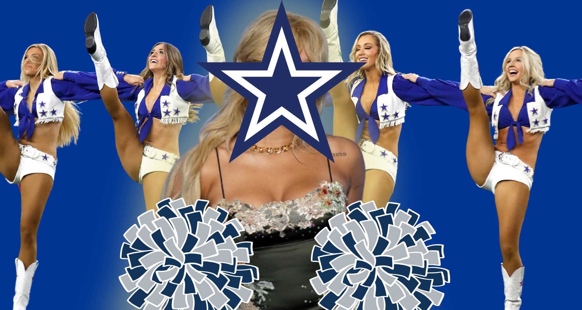Country Artist Practices with Dallas Cowboys Cheerleaders