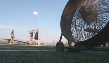 High school marching bands battle summer heat ahead of football season