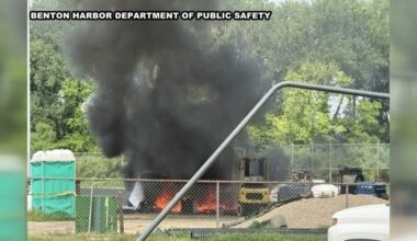 Fire at Benton Harbor High School football field causes $125,000 worth of damage