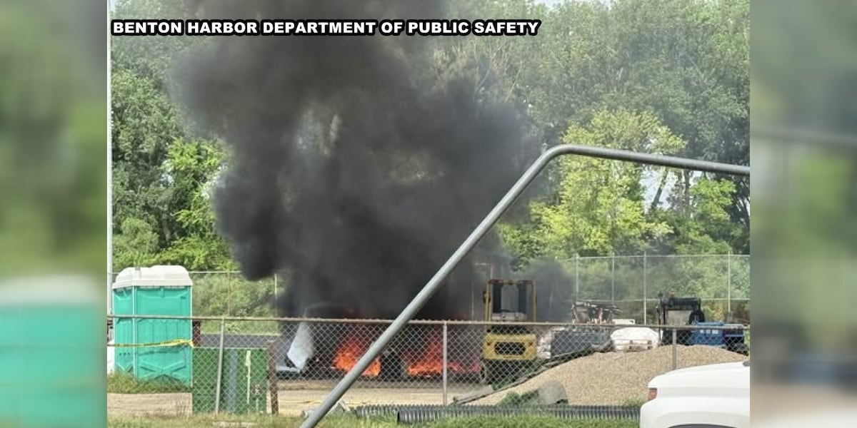 Fire at Benton Harbor High School football field causes $125,000 worth of damage