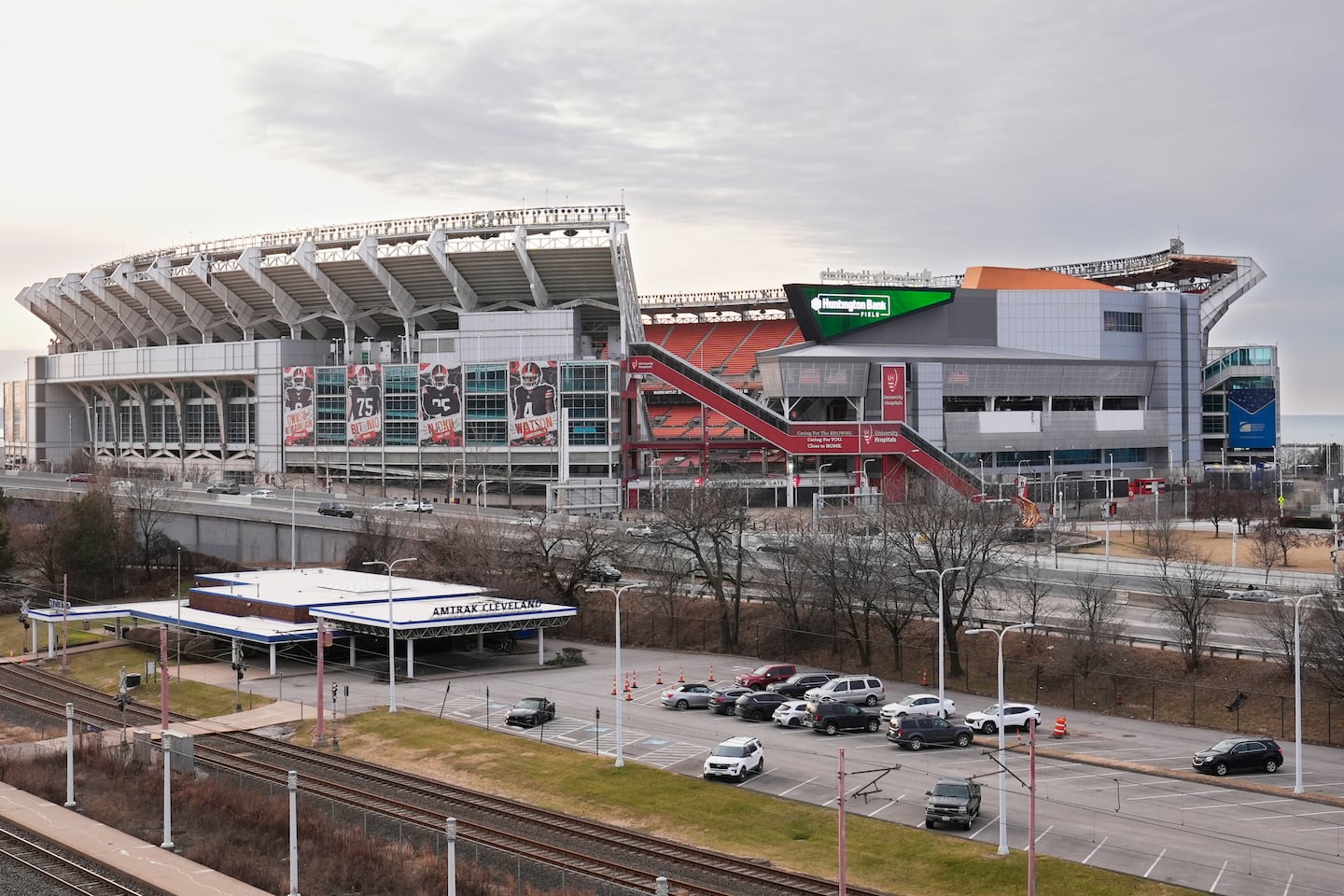 The lease for Huntington Bank Field, home of the Browns, expires after the 2028 season.