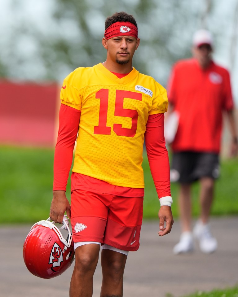 Patrick Mahomes, Kansas City Chiefs quarterback, at training camp.