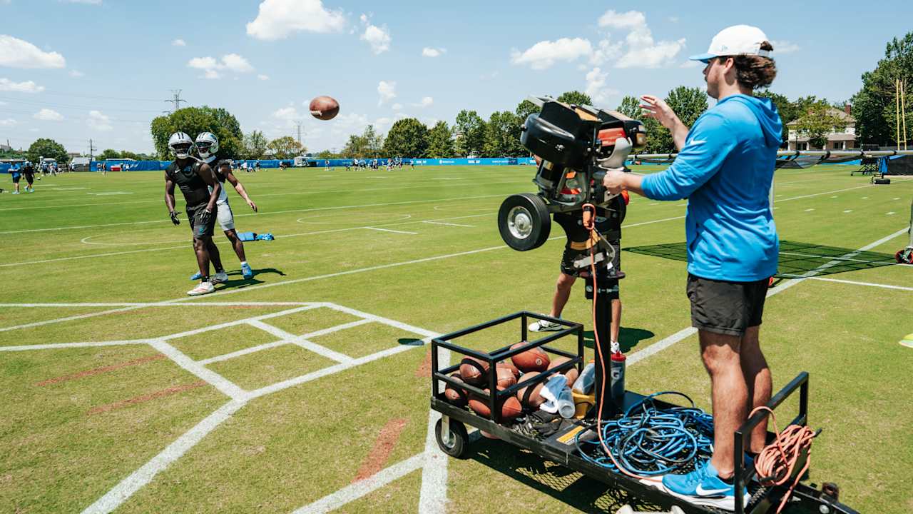 Xavier Legette is back to putting in the extra work on the Jugs machine