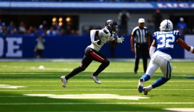 C.J. Stroud fired a 9-yard touchdown pass to Stefon Diggs in the second quarter of Sunday's Texans game at Indianapolis.