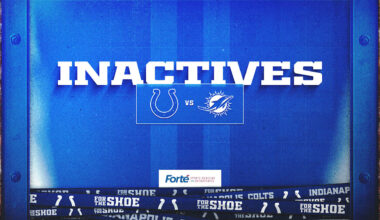 Colts announce 7 inactive players for Week 7 game vs. Miami Dolphins