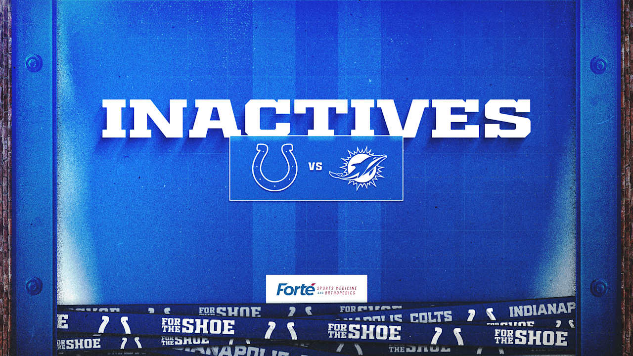 Colts announce 7 inactive players for Week 7 game vs. Miami Dolphins
