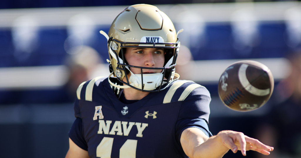 Notre Dame coach Marcus Freeman had high praise for Navy quarterback Blake Horvath.