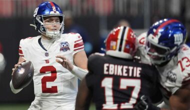 Turnovers, penalties cost Giants in loss to Falcons
