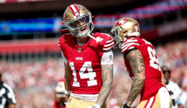 49ers announce injury designations for 8 players, including Brandon Aiyuk and Ricky Pearsall