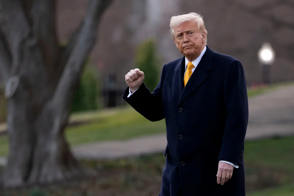 US President Donald Trump walks on the South Lawn of the White House before boarding Marine One in Washington, DC, US, on Friday, March 7, 2025. Trump kept up the pressure on Ukraine to move ahead with a peace deal as signals emerged that the Kremlin would be willing to accept a temporary truce under certain conditions. Photographer: Chris Kleponis/CNP/Bloomberg via Getty ImagesBloomberg/Getty Images