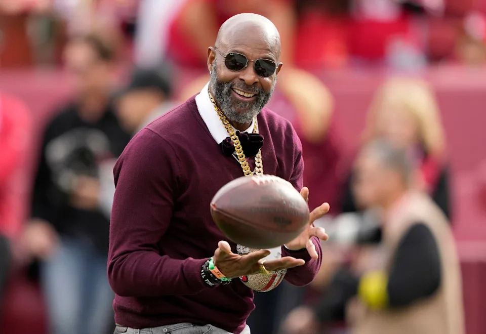 Jerry Rice is concerned about the state of the 49ers. Getty Images