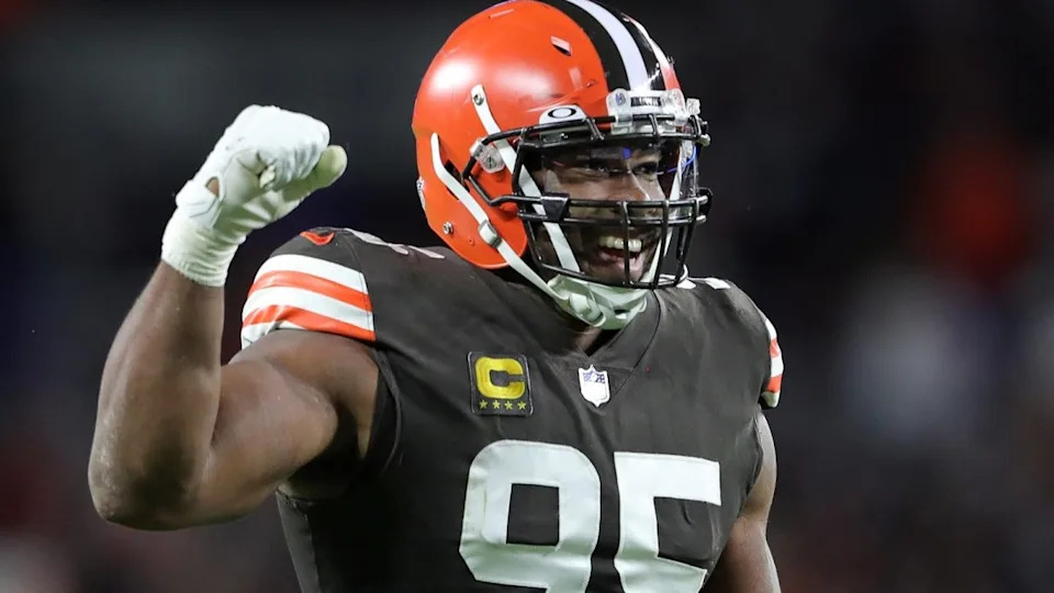 Cleveland Browns defensive end Myles Garrett.Jeff Lange&sol;USA TODAY NETWORK