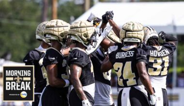 Saints reset after three high-energy days of camp