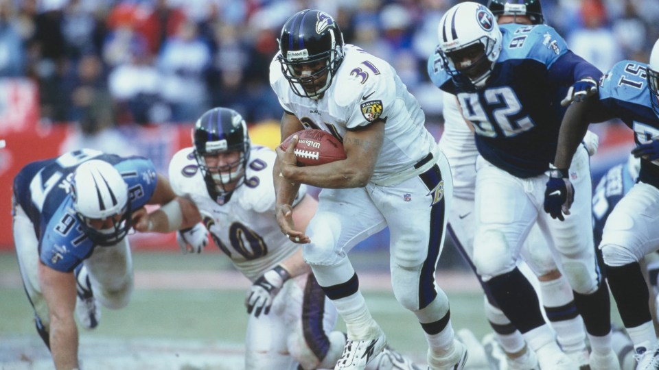 Baltimore upset the number one-seeded Tennessee Titans in the playoffs in 2000