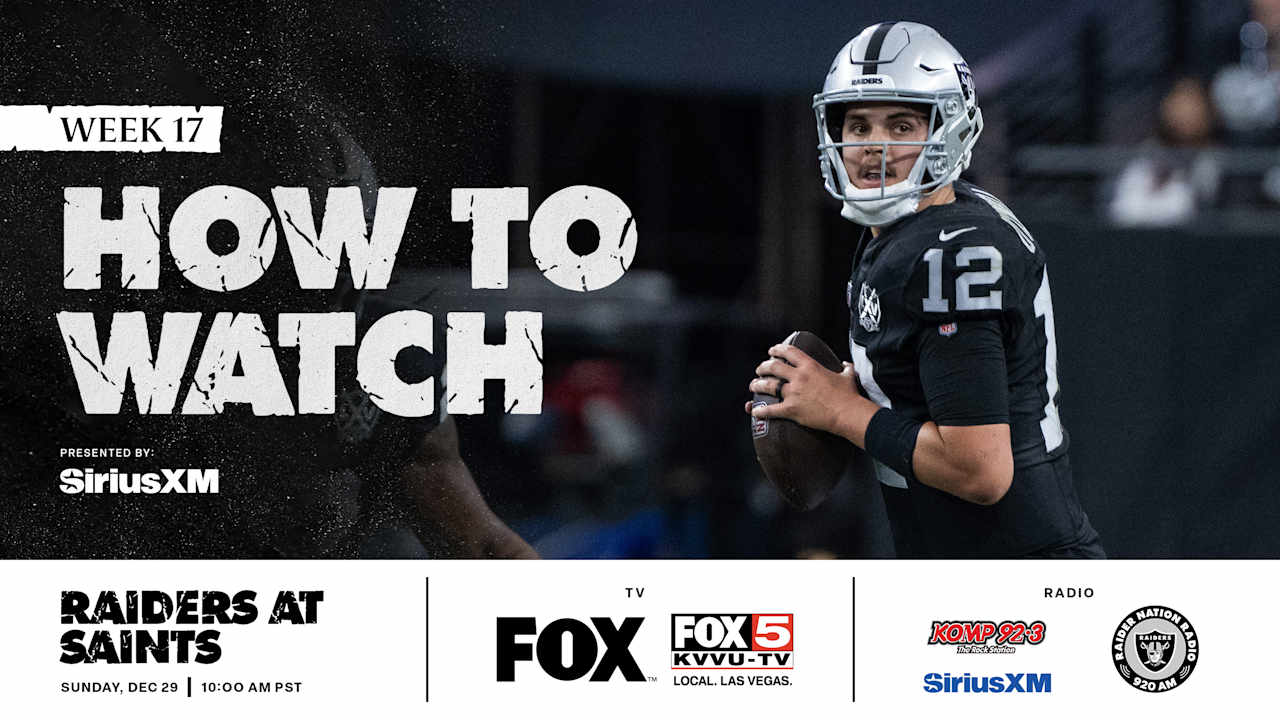 How to watch Las Vegas Raiders at New Orleans Saints on December 29, 2024