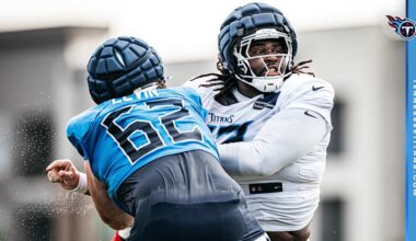 Observations From Tuesday's Titans Practice, When the Team Put on Full Pads for the First Time