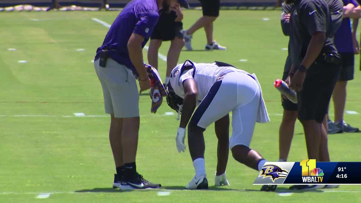 2 players absent, 1 player injured at Ravens training camp