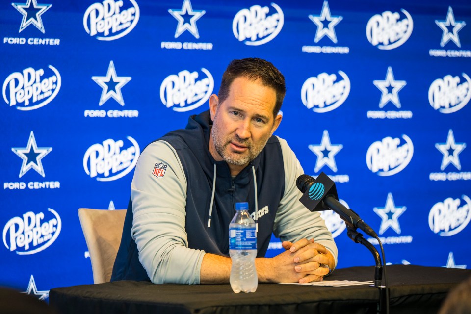 Brian Schottenheimer, Dallas Cowboys head coach, at a press conference.
