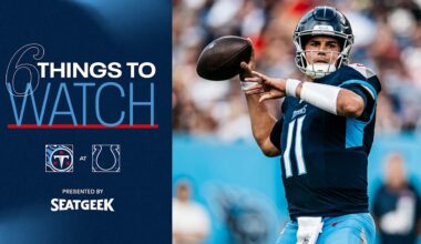 Six Things to Watch for the Titans in Sunday's Game at the Colts