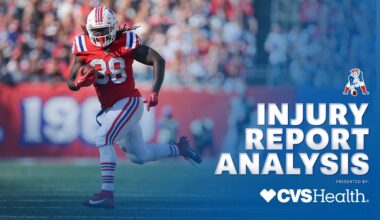 Patriots Rule Out RB Rhamondre Stevenson, List 11 Players as Questionable for Sunday's Game vs. Texans