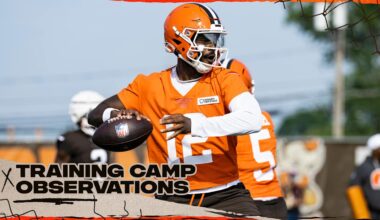 Sanders throws three touchdowns on Day 4 of 2025 Browns Training Camp